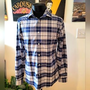 Tommy Hilfiger Blue plaid button-down shirt M